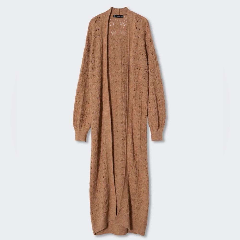 Mango Openwork Long Cardigan New - Picture 2 of 8